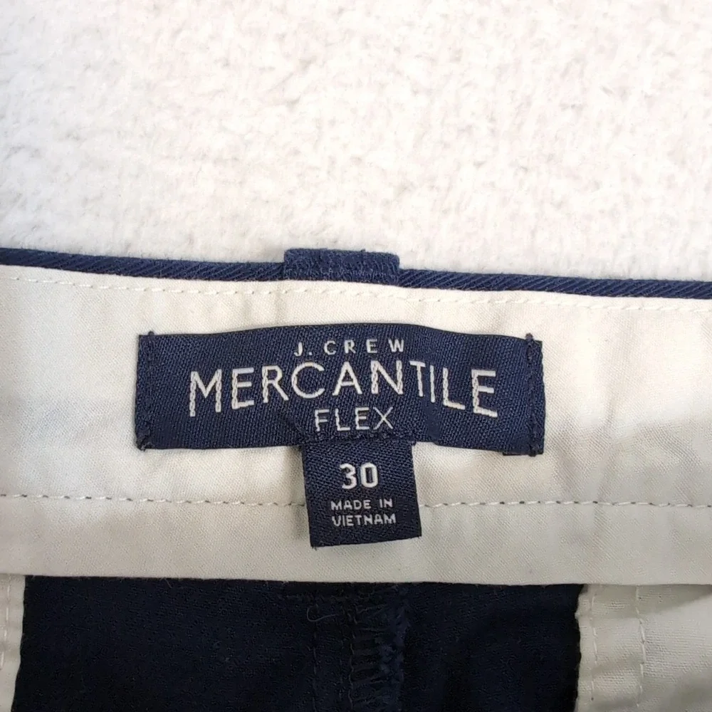 J Crew Mercantile Chino‎ Shorts Blue Flat Front Men's 30 x 9